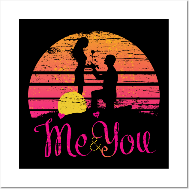 Funny valentines day cute design for couples My one and only Wall Art by Goldewin